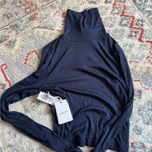 Sunday Best Navy Long Sleeve Turtleneck Top
